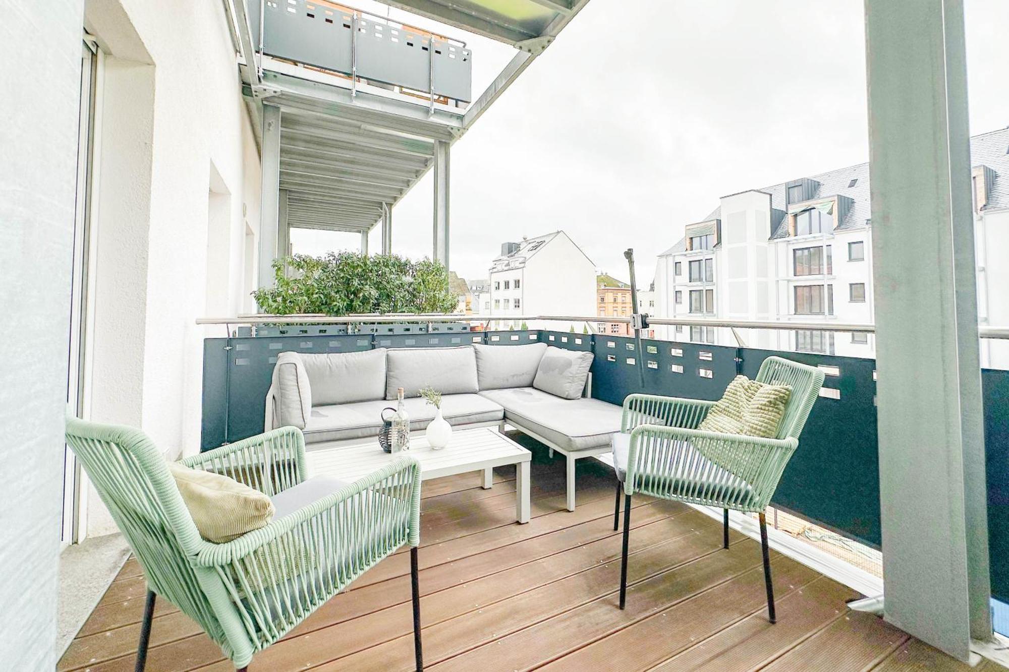 Modernes Trierer Cityloft Mit Grossem Balkon Exteriör bild